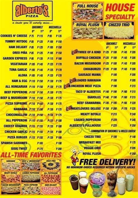 alberto's pizza iloilo city menu